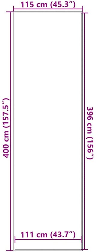 Tapis de sol transparent vidaXL 115 x 400 cm Marron