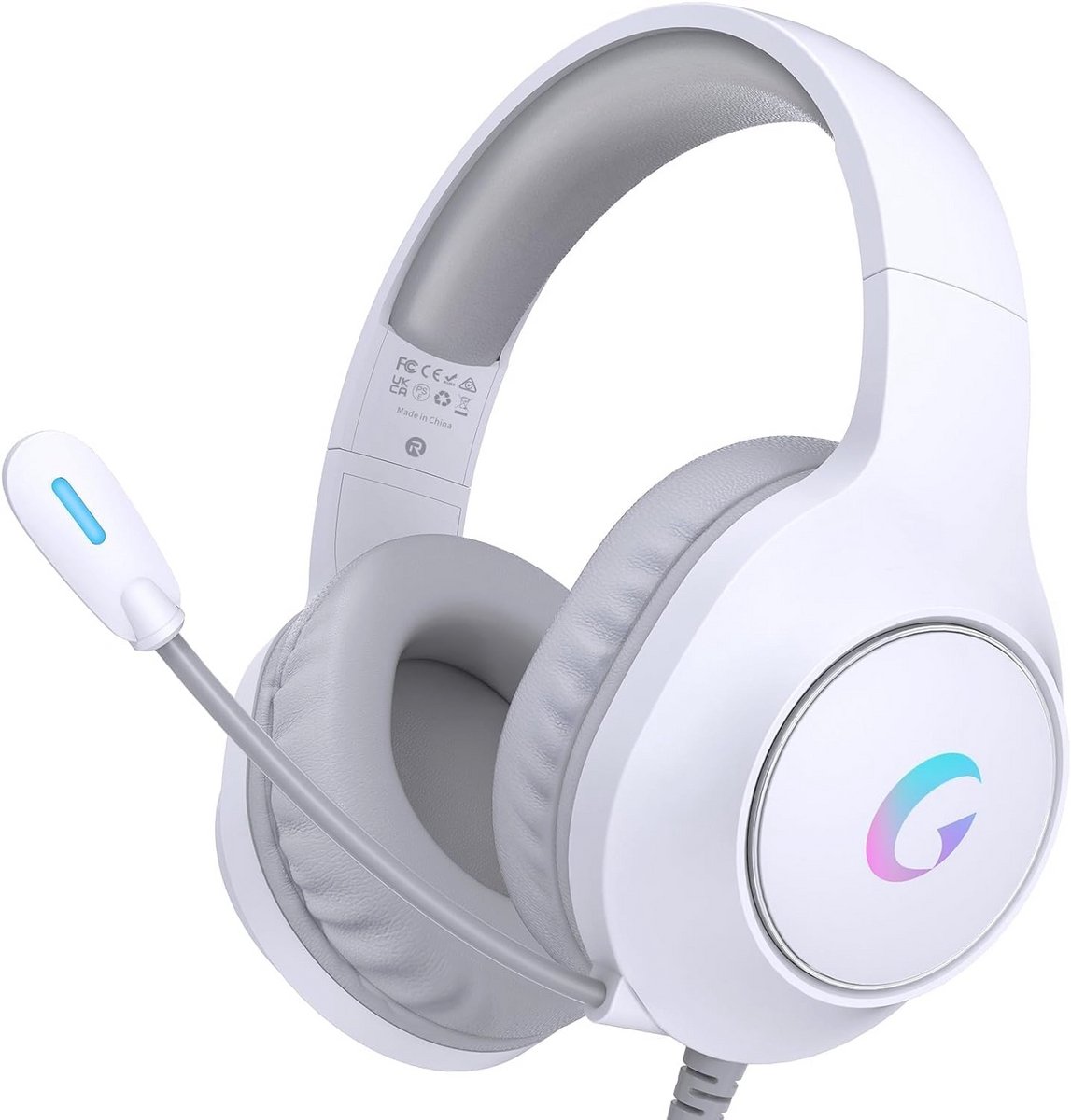 Gaming Headset voor PS5, PC, Xbox, Switch en Mac - 7.1 Surround Sound met RGB Verlichting