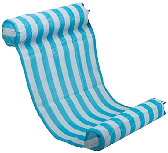 J.E 4-in-1 Opblaasbare Waterhangmat Lichtblauw – Hangmat, Stoel & Lounger – Comfortabel Draagbaar – Tot 200 kg