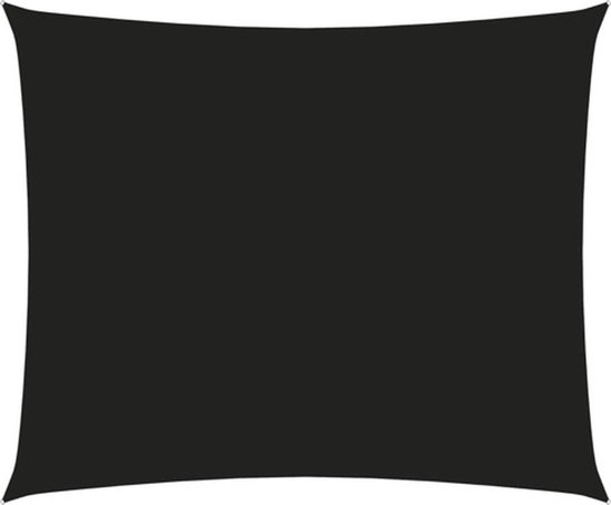 Zwart rechthoekig schaduwdoek van 4x5 meter.