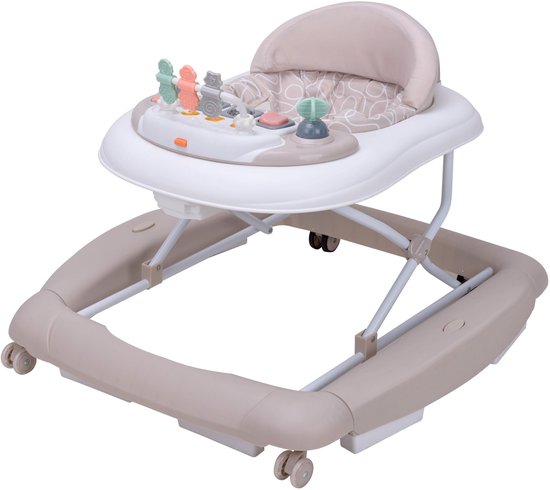 Topmark Jean - loopstoel - Inklapbare Babywalker - Schommelfunctie - Duwfuntie - incl. speelblad - Zand