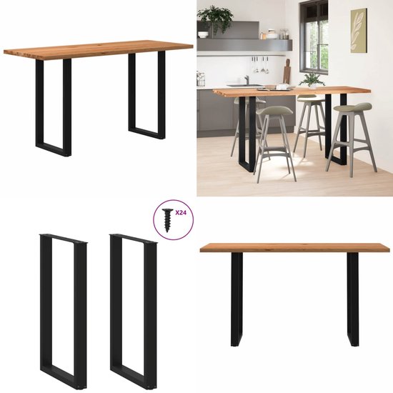 Table de bar Bromoella murale 120x45x106 cm aspect béton blanc