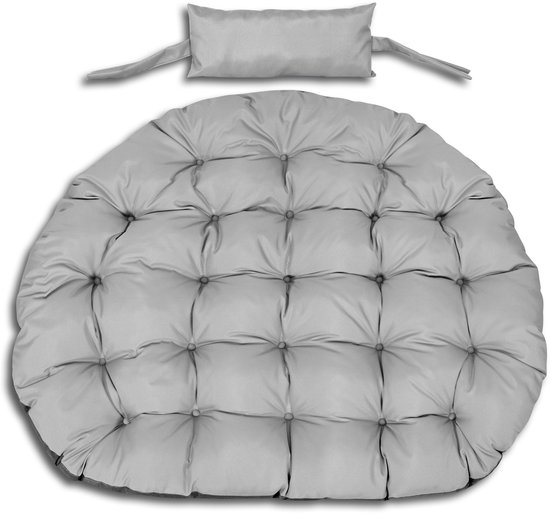 Waterdicht kussen voor hang-ei-stoel, vervanging, verdikt wasbaar zitkussen voor schommelstoel, geschikt voor slaapkamer, woonkamer, balkon, rot, kleur 125 x 95 cm