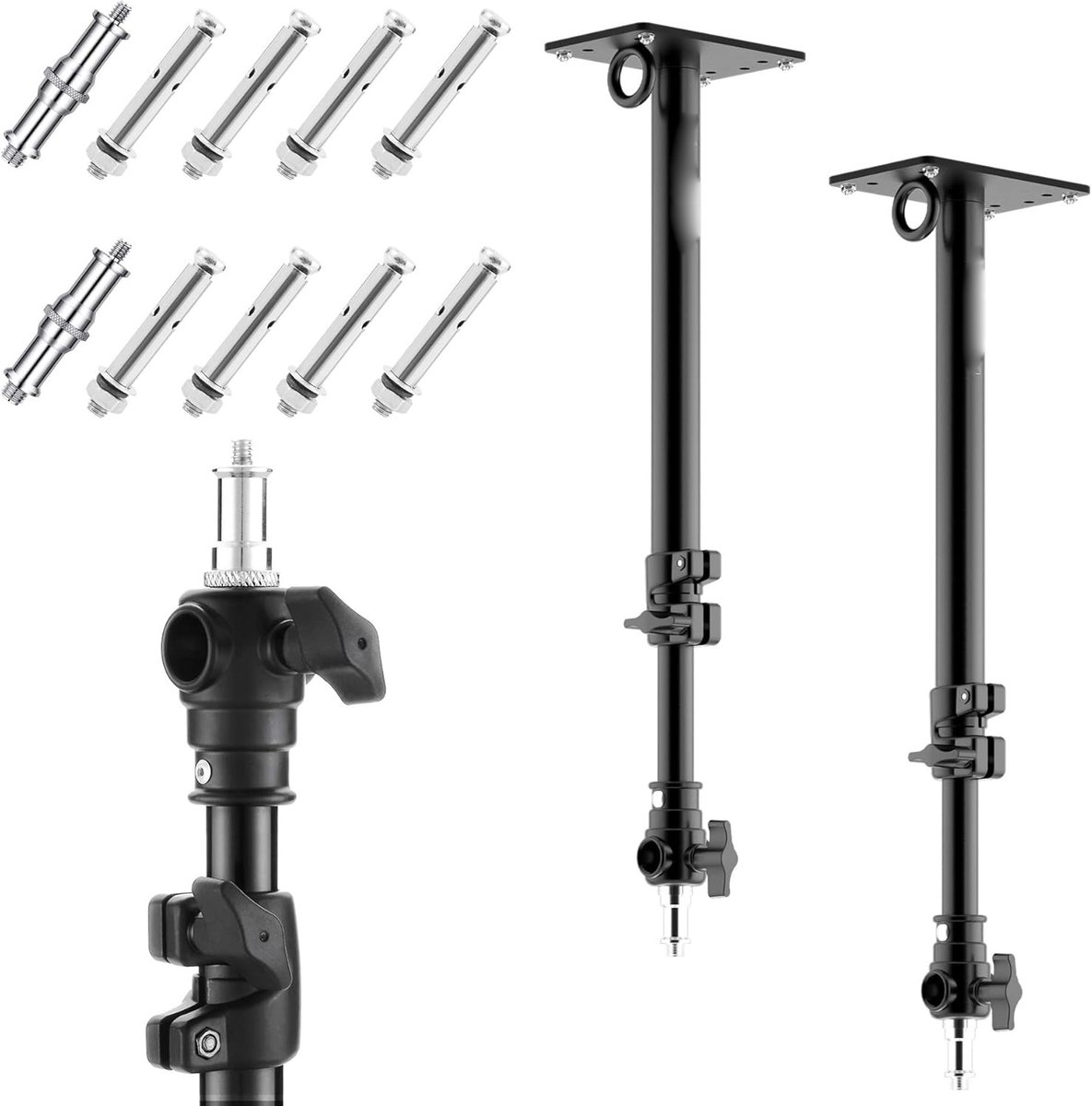 Verstelbare Wand- en Plafondmontage Arm voor Fotografieverlichting en Accessoires (2 Stuks)