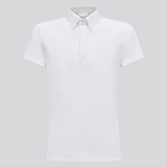 Polo Cavalleria Toscana en jersey à boutons pour garçon, modèle 164, Wit