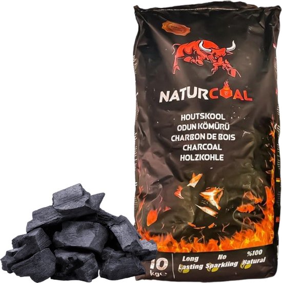House of Charcoal Hexagon Briketten – 10 kg – Lang brandend – 90% Koolstof gehalte - Grill Theater