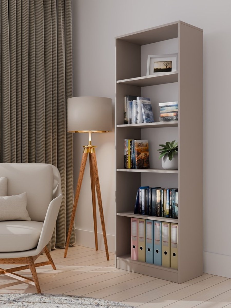 Boekenkast klei 60 cm breed 4 planken