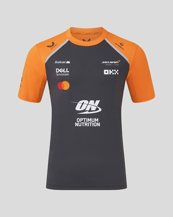 Mclaren Teamline T-shirt Grijs 2025 S - Lando Norris - Oscar Piastri