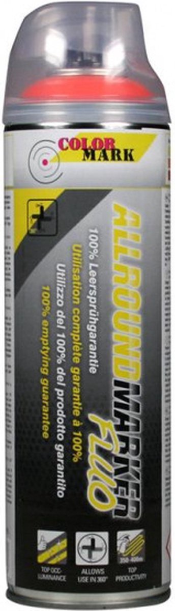 COLORMARK Spotmarker Allround 360° - Fluo oranje - 500 ml - Afwerkingslaag