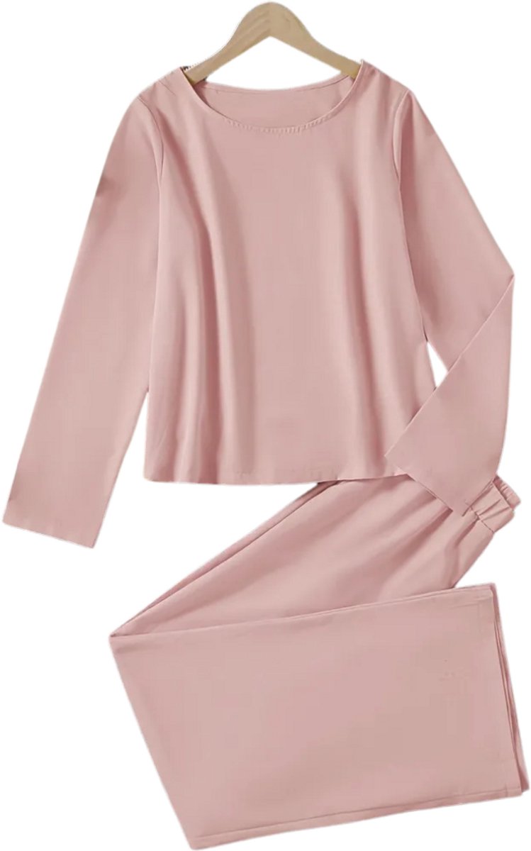 Nivard Linnen Broek Dames Zomerbroek Volwassenen Lange Broek Pantalon Strandbroek Zomer Ibiza Stijl Roze