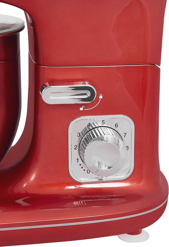Keukenmachine 1200 Watt met 10 standen en 5 liter kom - Rood van Merkloos — afbeelding 4