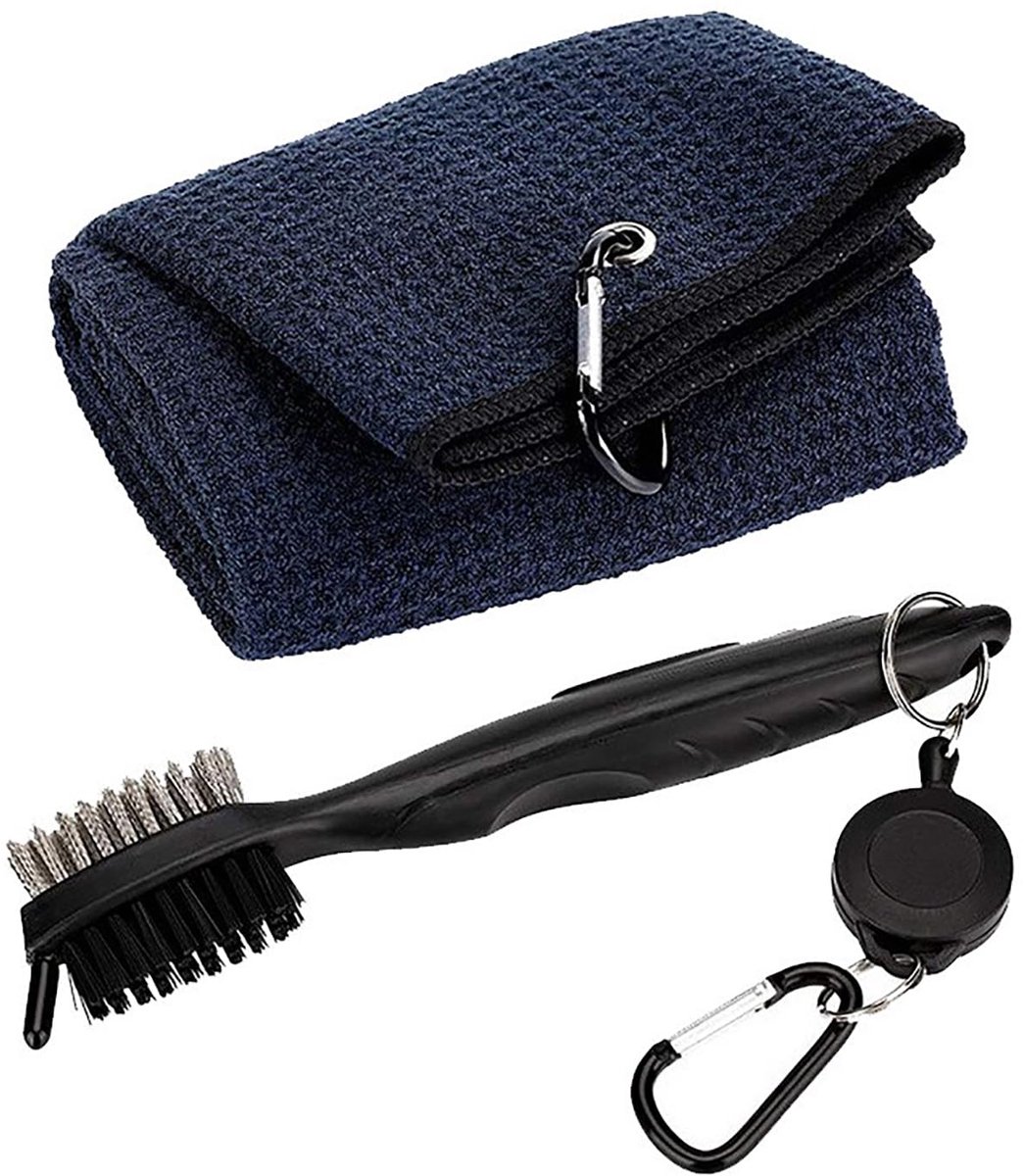 Unyqoos® Complete Golf Accessoires Set met Borstel, Handdoek en Reinigingsgereedschap voor Clubonderhoud