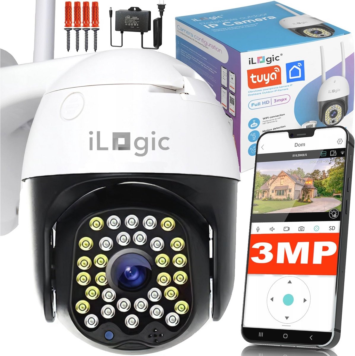 Waterdichte BBQ Bewakingscamera met PTZ Full HD, Wifi, en Nachtzicht