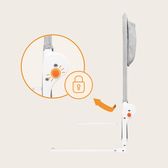 Lionelo Hanna – Barrière de lit 150x66 cm – Abattable à 180° – Cadre en aluminium – SecureBelt & StandSafe – Jusqu’à 27 kg – Filet aéré – Pour matelas jusqu’à 45 cm – Certifié SGS – Facile à monter – Idéal voyage
