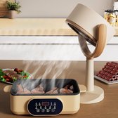Desktop-afzuigkappen, Draagbare Afneembare Afzuigkap, Keuken Mini-Ventilator Desktop-afzuigkap met 3 Snelheden Uitlaatventilator, Kleine Ventilator Keukenkap, Sterke Wind (Zwart