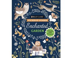 Omslag van Brain Games - Sticker by Number- Brain Games - Sticker by Number: Enchanted Garden (24 Images to Sticker)