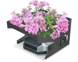 Robotmaaiergarage (antraciet), 70 × 60 × 42,5 cm Metalen dak voor robotmaaier...