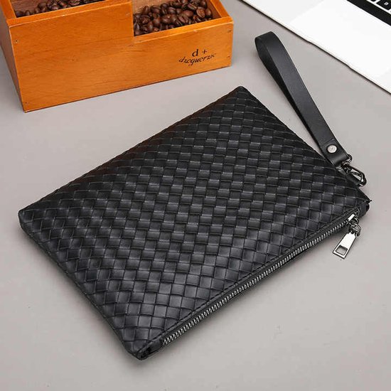 Sans citron - Pochette Business pour homme - Cuir synthétique - Classic - Compacte - Travail - Voyages - Soirée - 27 x 19 x 2 cm - Grande