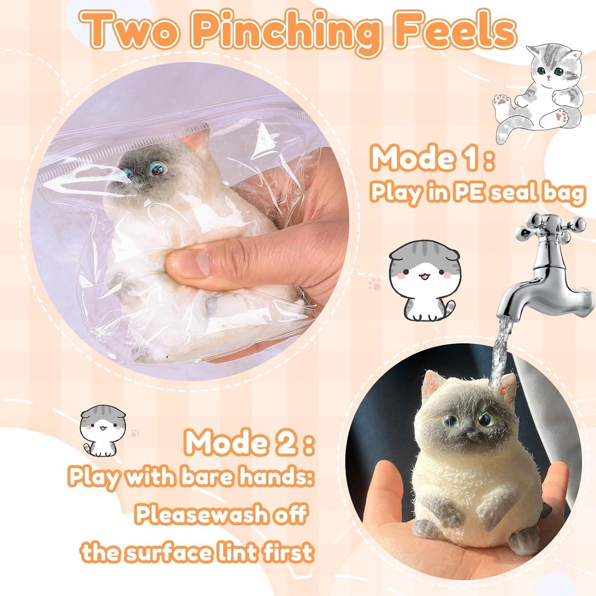 Katten Squishy Toys 2 Stuks Squishy Kat Realistische Kat