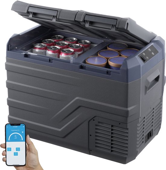 Autokoelkast – 12 Volt draagbare vriezer – 32 L dual-zone, instelbaar van -4℉ tot 68℉ – 12/24 V DC & 100-240 V AC compressor koelbox voor outdoor, kamperen en campers — afbeelding 2