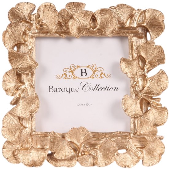 Baroque - Cadre photo - Cadre photo 10x10 cm - Goud - Résine - Sur pied - 16x16,5x2 - polyrésine
