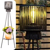 Bol.com Gadgy Solar Tuinverlichting Staande Lamp Terras - Buitenlamp Zonne Energie Balkon & Tuin - Driepoot Tuinlamp Led Buiten ... aanbieding