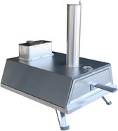 Bol.com Buitenkado Pizzaoven Grijs - 69x40x44cm - Houtgestookt aanbieding