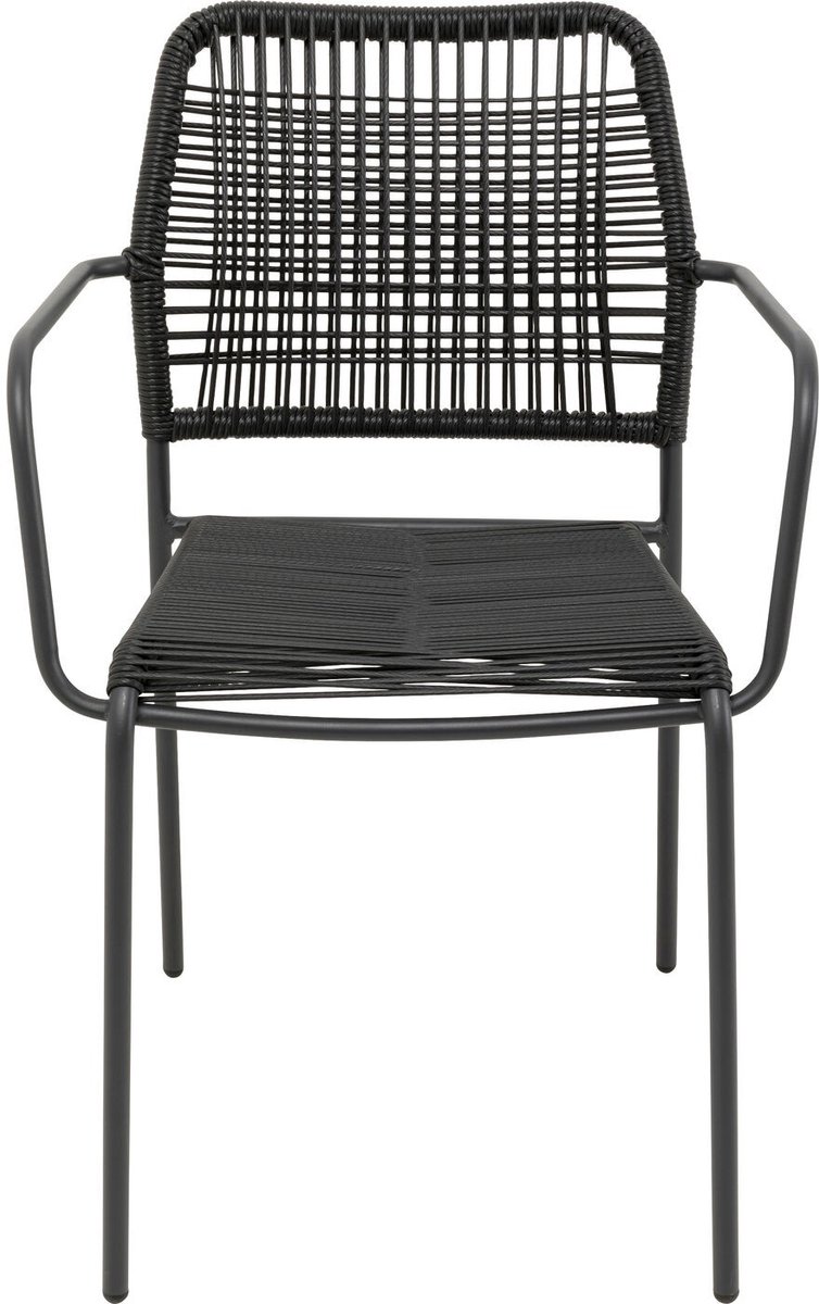 Tuinstoel met armleuningen Madagascar antraciet Kare Design