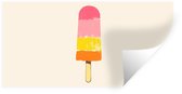 Muurstickers - Sticker Folie - Waterijsje - Retro - Stokje - Roze - 160x80 cm - Plakfolie - Muurstickers Kinderkamer - Zelfklevend Behang - Zelfklevend behangpapier - Stickerfolie