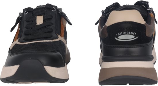 Baskets de marche à roulettes Gabor Rollingsoft Sensitive 56.847.65 pour femme, noires, pointure 38,5 (UE) 5,5 (UK)