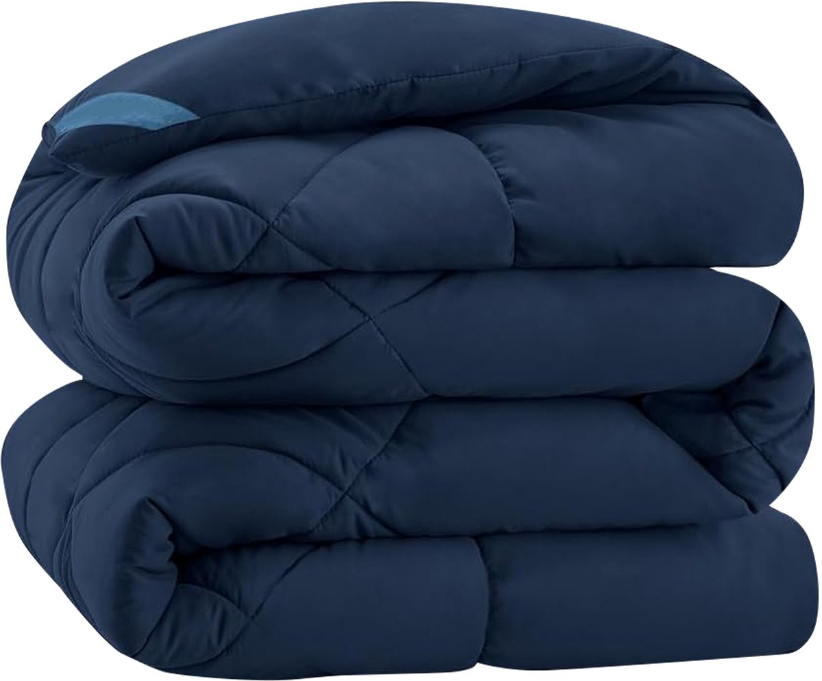 Dekbed 240x220 - 2 Persoons 4 Seizoenen - Wasbaar - Extra Zacht - Donkerblauw