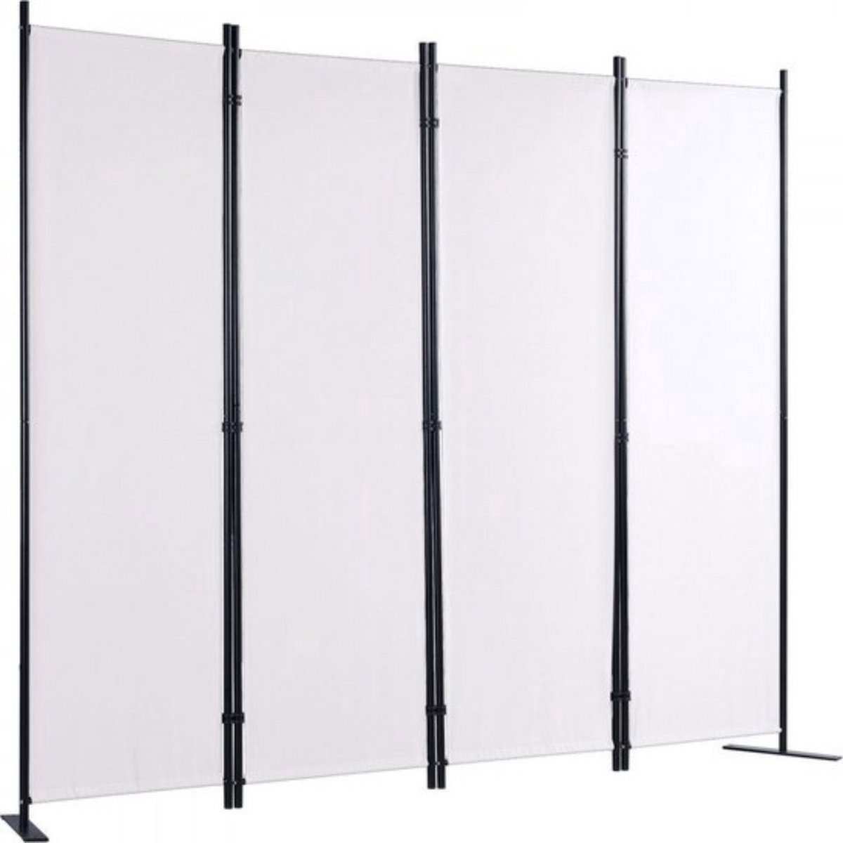 San Marque Scheidingswand - 4 panelen - Kamerscherm - Paravan - Wit - Opvouwbaar - 224x171cm White
