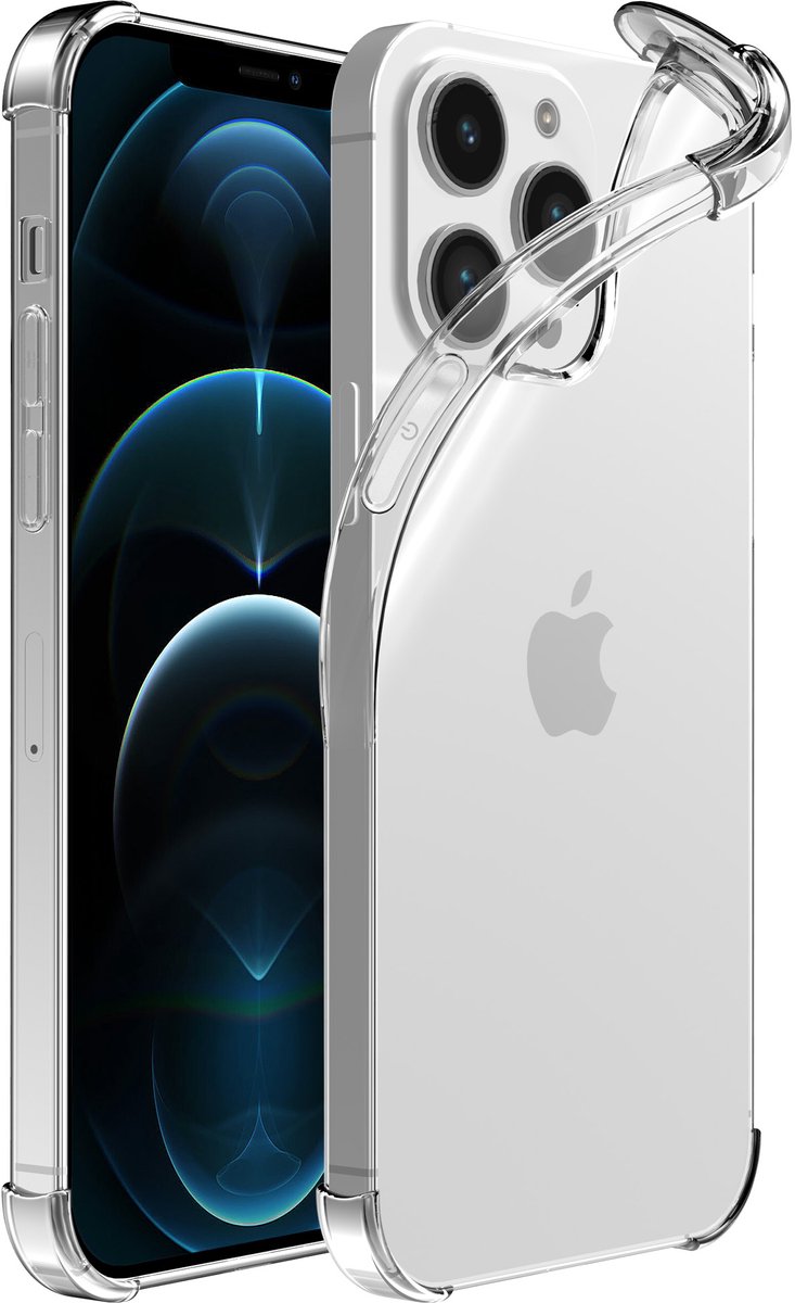 Smartphonica Telefoonhoesje Geschikt voor iPhone 12/12 Pro transparant hoesje flexibel met stootrand geschikt voor iPhone 12;iPhone 12 Pro