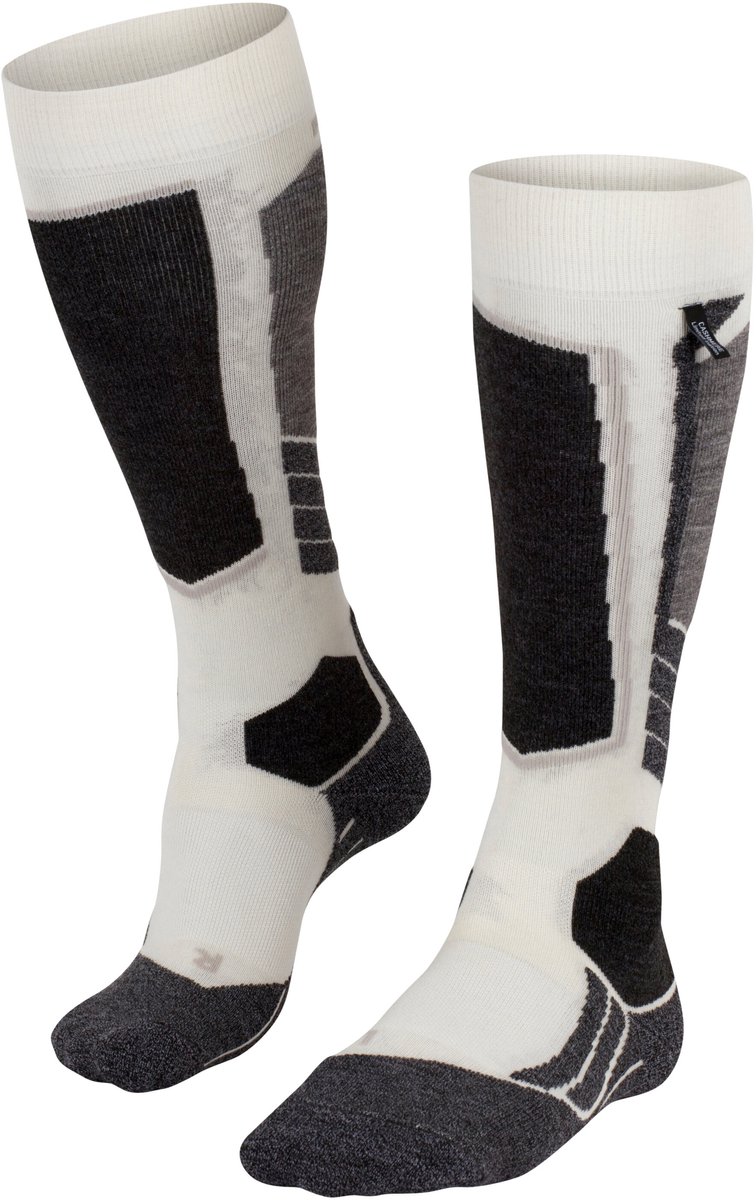 FALKE SK2 Cashmere warm dik kasjmier functioneel materiaal skisokken dames Wit