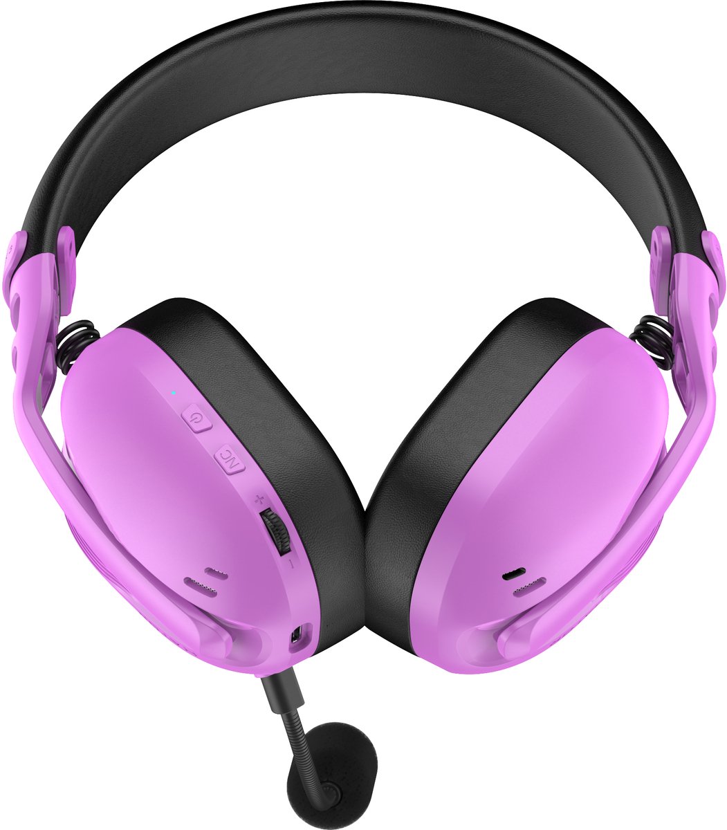 HATOR Hyperpunk 3 Wireless Headset Bedraad en draadloos Hoofdband Gamen USB Type-C / USB Type-A Bluetooth Violet