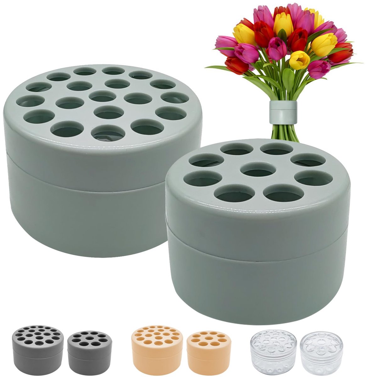 Ibenzoa® Innovatieve Spiraalvormige Bloemhouder voor Perfecte Bloemstukken, Herbruikbare Decoratie voor Vazen en Bruiloften