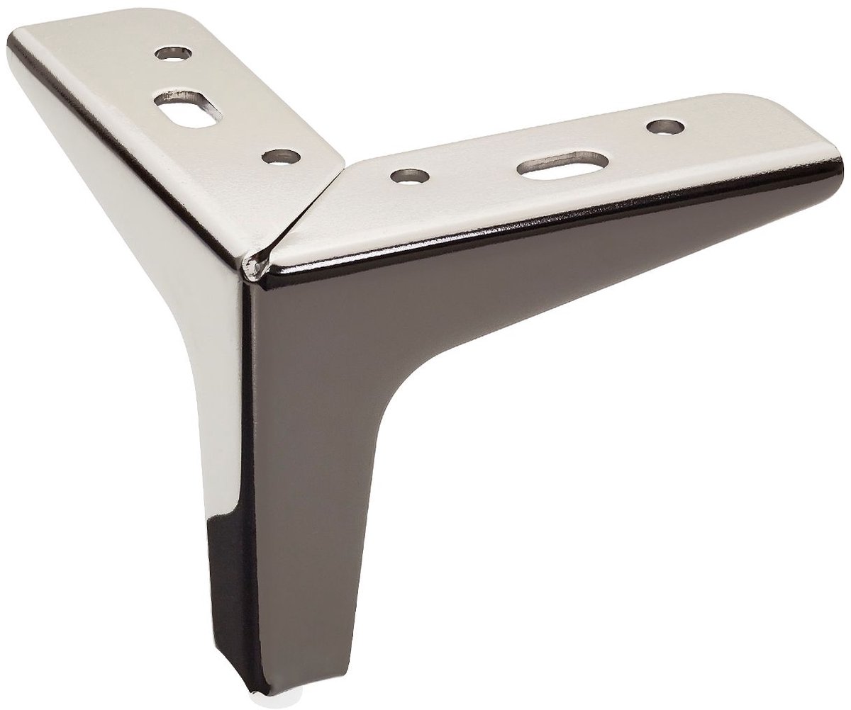 Meubelpoot VICTOR Hoogte 100 mm zwart verchroomd Kastpoot Hoekpoot Sokkelpoot Sofa-poot van SOTECH