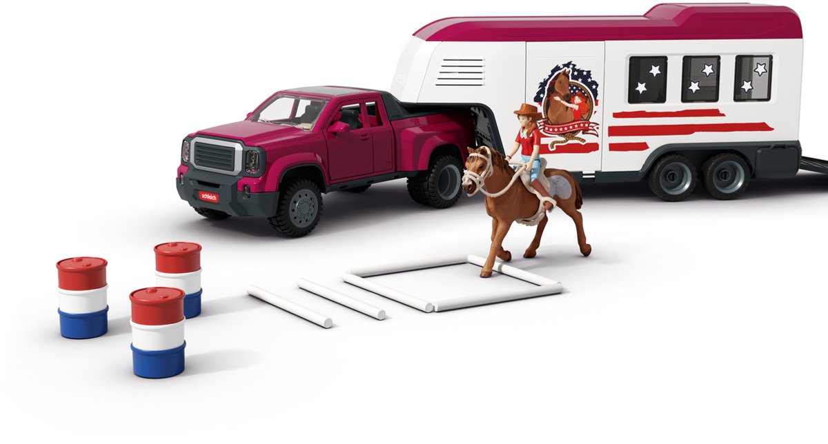 schleich HORSE CLUB Lakeside-truck met aanhangwagen 42705 — afbeelding 5