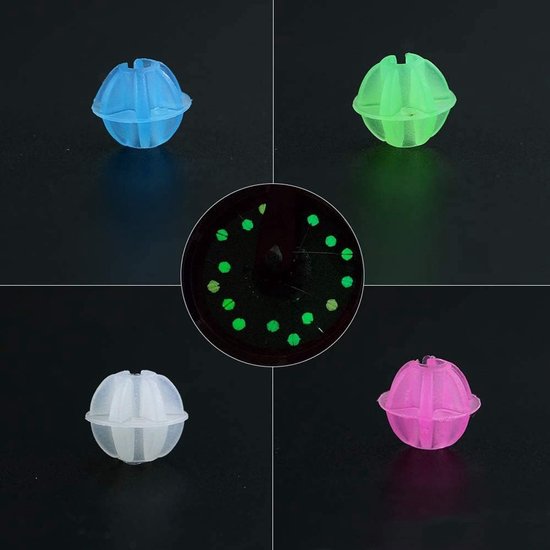 144 stuks - Lichtgevende kralen voor fietsen- fietskralen - Fiets Spaakkralen Glow In The Dark - veelkleurige ronde plastic lichtgevende kralen - fietswieldecoratie - Spaak Versiering van Merkloos — afbeelding 5