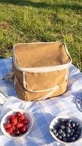 Sac isotherme| Panier repas| Sac isotherme| 12 litres| Sac à pique-nique| Sac isotherme de voyage avec sangle de transport| Marron