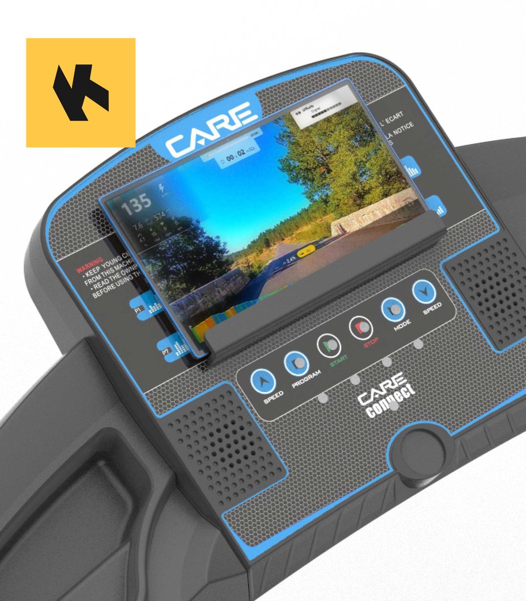 CARE CT-734-2 - Connected en opvouwbare loopband - Maximale snelheid 14 km/u - 12 programma’s - Handmatige helling met 3 niveaus - Voor thuisgebruik - Blauw thumbnail 5