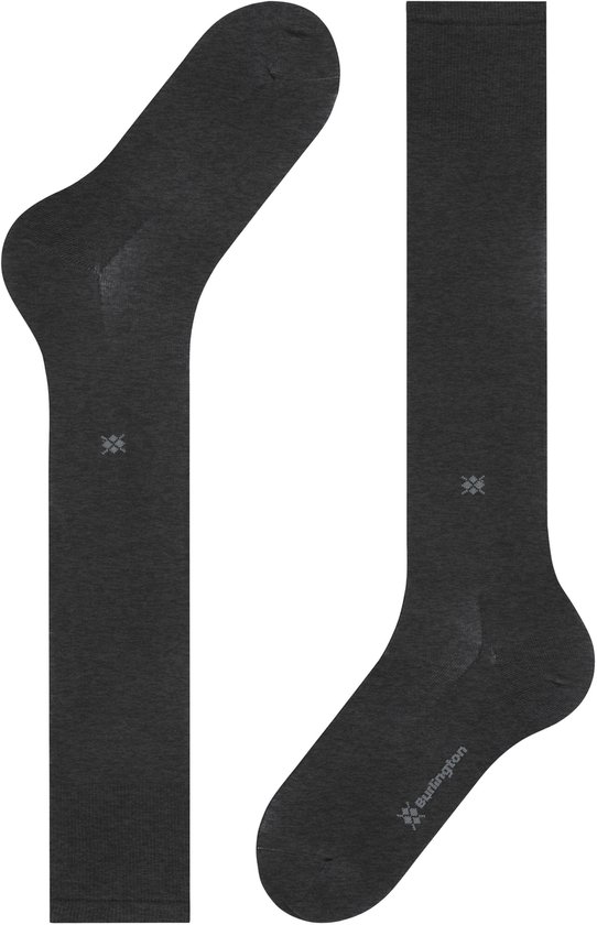 Chaussettes hautes homme Burlington Dublin - gris (anthracite mel.) - Taille : 40-46