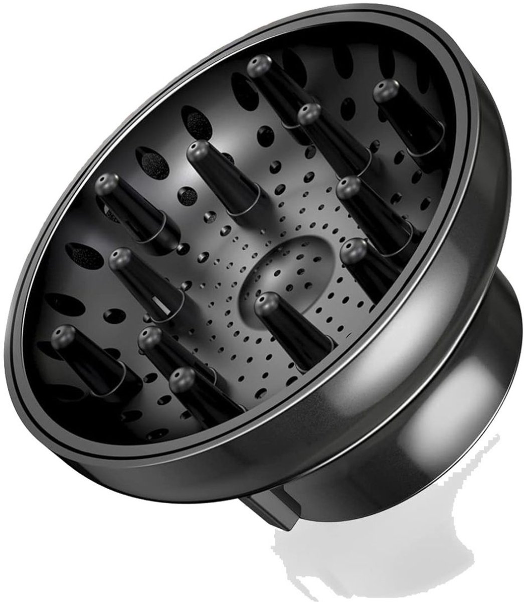 Diffuser Opzetstuk - Krulborstel voor Fohn Universeel - Multistyler - Zwart