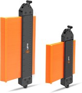 Lefya® 2 Stuks Countourmallen - 24CM & 34CM - Aftekenhulp - Met vergrendeling en draaiknop - Contourmal - Hoekmeter - Profieldiepte meter - Meethulp - Profielmal - Profielmeter - Laminaat legset - voor Tapijt/ Laminaat/ Tegels/ Hout en meer!