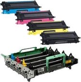 Print-Equipment Toner cartridge / Alternatief Spaarset 4 Brother TN135BK TN135Y TN135C TN135M + DR-130CL | Brother DCP-9040CN/ DCP-9042CDN/ DCP-9045CDN