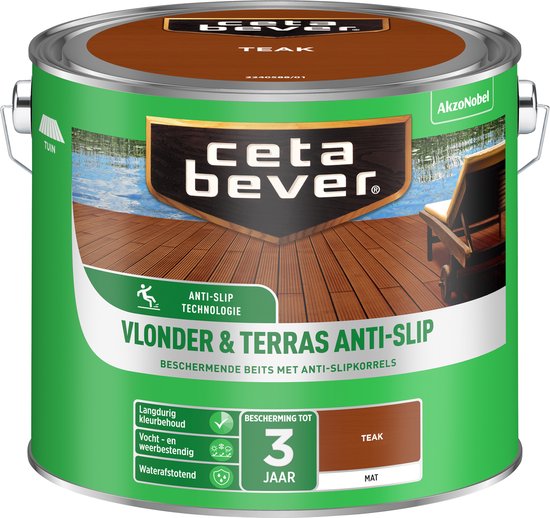 Cetabever - Vlonder & Terrasbeits Anti-slip - Teak (2025) - 2,5 L