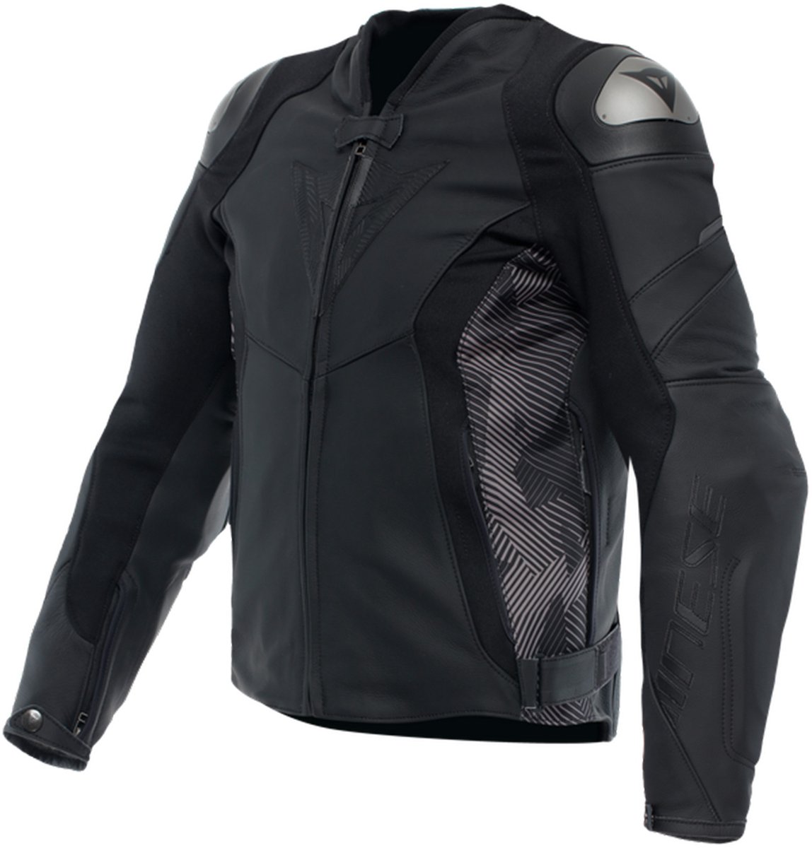 Dainese Avro Leren 5 Jas Zwart Antraciet - Jas
