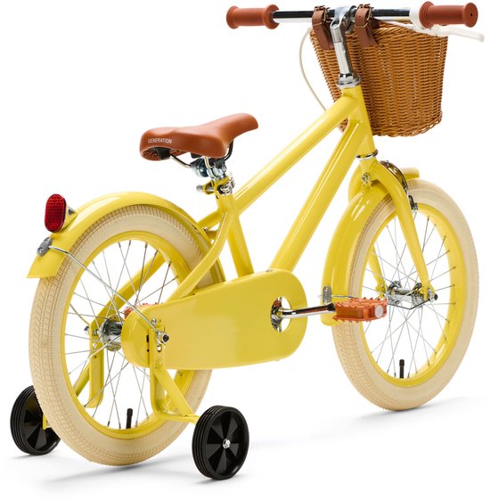 Generation Retro 16 inch Geel - Kinderfiets met Mandje van Generation — afbeelding 3