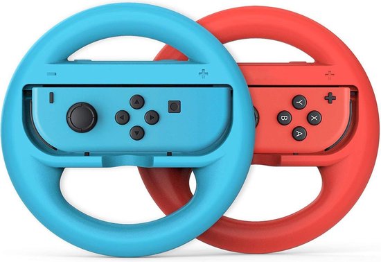 Joy-Con Stuur Wheels Set (2 stuks) | Blauw/Rood | Nintendo Switch Stuur |  Accesoire |... | bol.com