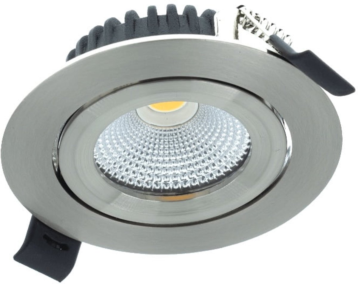 LED inbouwspot - dimbare inbouwspot 5W - 1 stuk - zilver met Dim2Warm functie